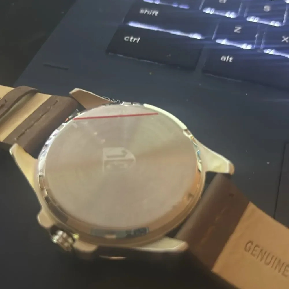 Three Leagues Artillery Leather-Band Watch with Date
